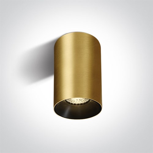 Downlight utenpåliggende Cylinder Gull GU10 max 10W, 230V, IP20