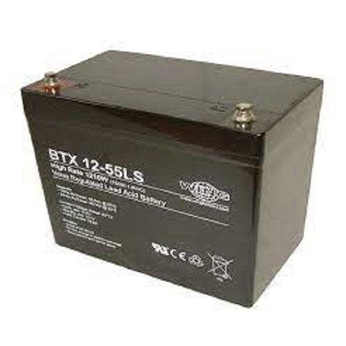 BATTERI BTX 12-55LS 55ah  m/skrutilkobling FOR UPS/ALARM