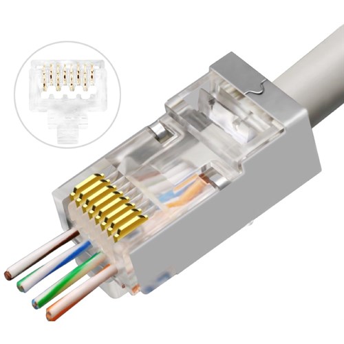 MODULARPLUGG RJ45 CAT6.A STP SKJERMET FOR RUND KABEL