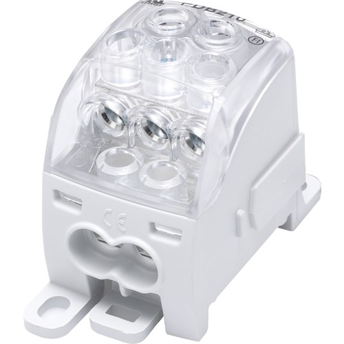 Distribusjons Blokk Al/Cu 1x35mm²/1x16mm²/3x16mm²/2x25mm² PDB 210 Grå x1