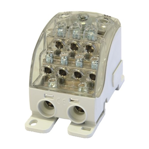 Distribusjons Blokk 400A Al/Cu 1x(35-120) / 1 x flatkabel 24-(3-10) / 2×35