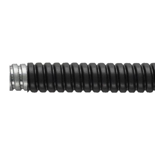PANSERSLANGE 25MM Galvanisert stål med sort Pvc FSU25B 25M