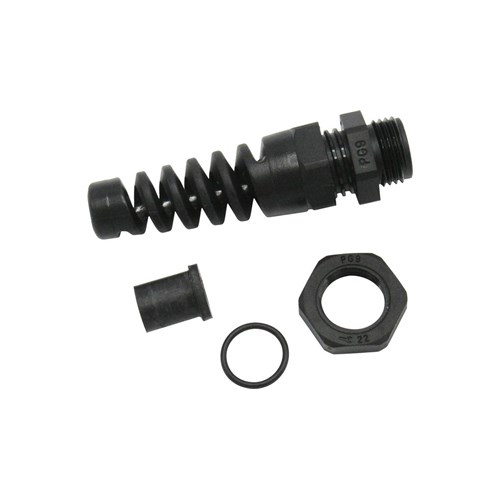 KABELGJENNOMFØRING 3-6.5mm M12 Sort MED MUTTER
