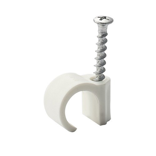 KLIPS 18-22 MED SKRUE 40mm INNE og UTE HVIT Egant