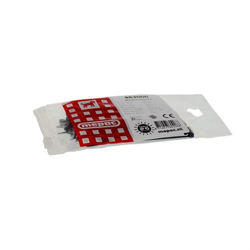 STRIPS BPA-SUV 100 x 2,5mm-Z SORT 100PK UV Bestandig Mepac 45300