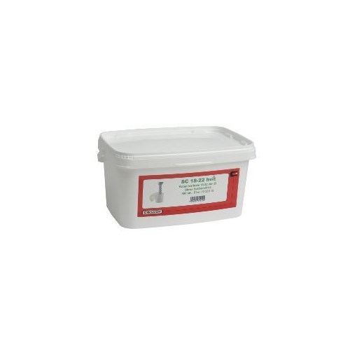 KLIPS SC-C4 18-22 HVIT MED SKRUE 5x40 INNE og UTE 400 stk