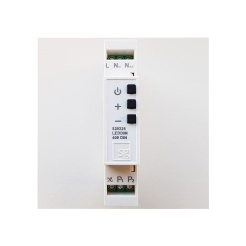 DIMMER LEDDIM 400W DIN 2-POL HVIT