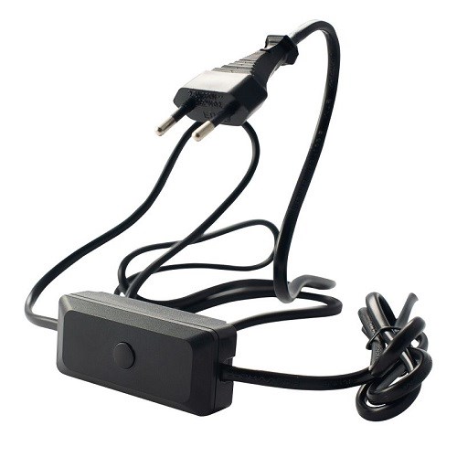 LEDNINGSDIMMER LED 3-60W 2-pol, m/ledning og plugg, 1,8 + 0,7 m, SORT