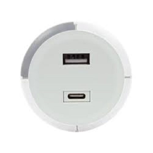SIKKERHETSTIMER Capidi USB 1-4 t. 1 x USB 1x usb c, Hvit