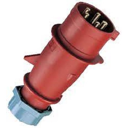 Støpsel rundstift 432-6 32A 400V 5p RØD Fasev.bar IP44 M322 Mennekes