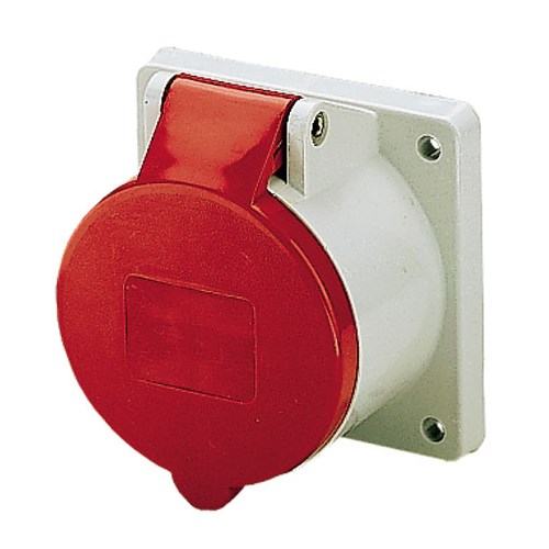Stikkontakt rundstift 332-6 32A 400V påvegg rød 4p IP44 M1348 Mennekes