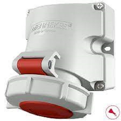 Stikkontakt rundstift 416-6 16A 400V påvegg Rød IP67 M9342 Mennekes