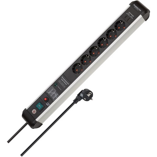 FORGRENER 6 VEIS M/Bryter,oversp.vern og 2Xusb 3100mA 3 m/kabel