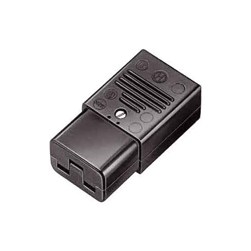 SKJØTEKONTAKT DATA C19 16A 250V SORT 763/sw (105000)