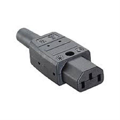 SKJØTEKONTAKT DATA C13 10A 250V 70 grader SORT 794/sw