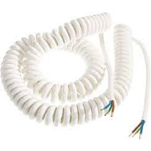 SPIRALKABEL 2M 3G1,5MM2 PMH UTEN STØPSEL HVIT Bachmann