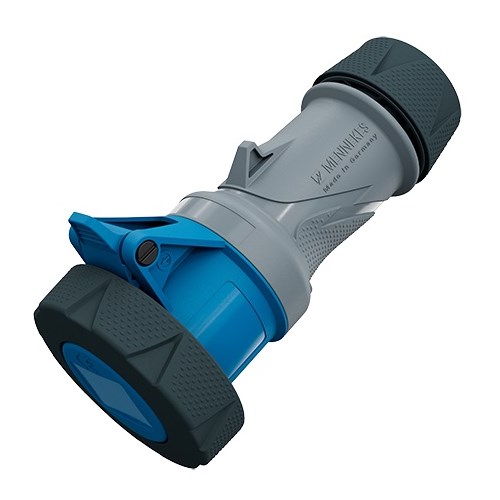 Skjøtekontakt Rundstift PowerTOP® Xtra R 216-6 16A 230V BLÅ IP67 14631