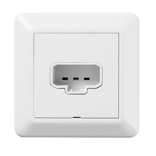 STIKKONTAKT ENKEL RS16 DCL + PLUGG NORDIC HVIT Elko