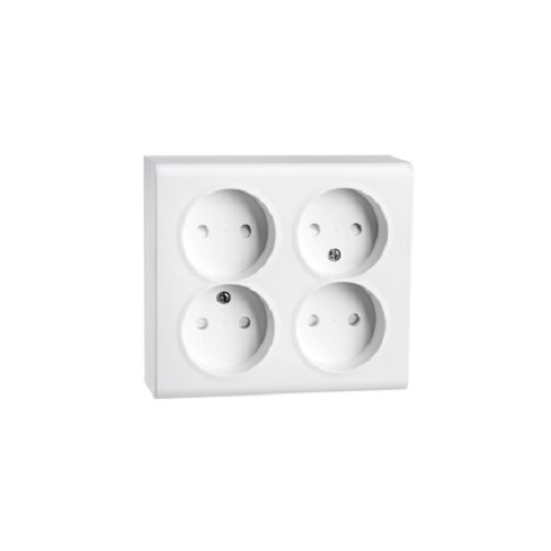 STIKKONTAKT 4 Veis uten/Jord Påvegg Hvit Sg Armaturen