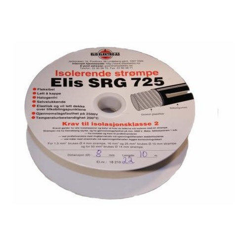 STRØMPE DOBBELTISOLERT SRG 725 10MM SORT 10M ELIS ELEKTRO