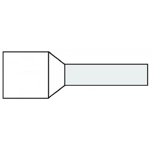 ENDEHYLSE ISOLERT 0,75MM2- 8MM HVIT