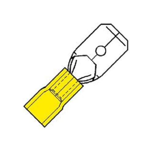 FLATSTIFTKABELSKO ISOLERT SP 4607 H 4.0-6.0 mm²/6,3mm Gul Klemko