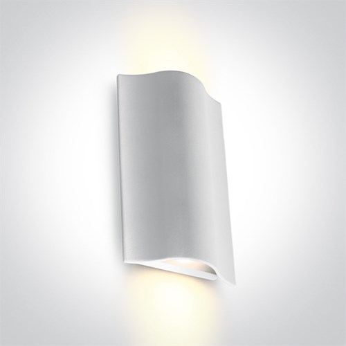 Vegglampe utendørs Slim utenpål. 2x6W 2x400lm 3000K Hvit IP54 67422A