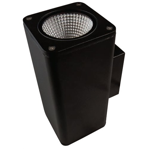 Utelampe vegg opp/ned Moxy-two 2X12W 1577 lumen Matt Sort IP54 Qualiko