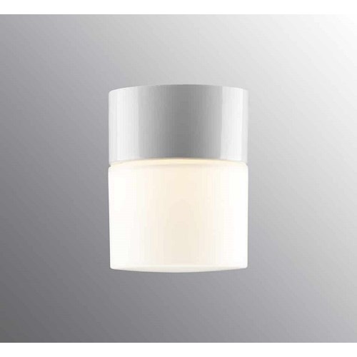 Takbeslag porselen Opus 100/125 LED 8W 800lm 3000K Hvit opal IP44