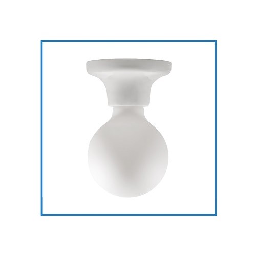 TAKHOLDER PORSELEN E27 HVIT Daylight