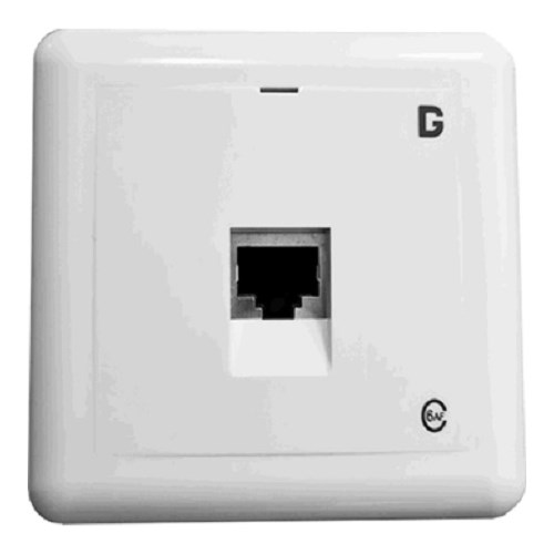 VEGGKONTAKT Modulær Innfelt dGLink FTP Kat. 6A PV 1xRJ45 Hvit