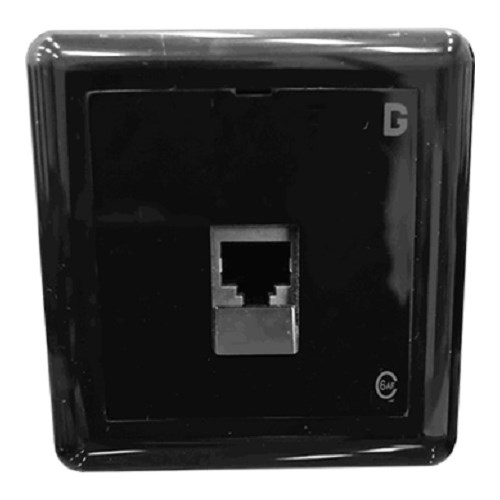 VEGGKONTAKT Modulær Innfelt dGLink FTP Kat. 6A PV 1xRJ45 Sort