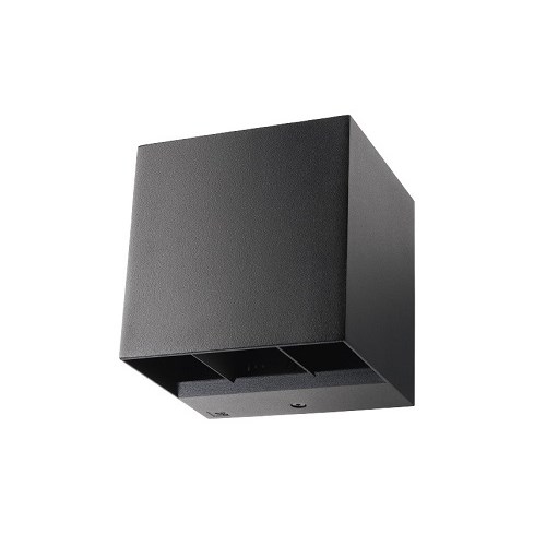 UTELAMPE VEGG OPP/NED ARTES 8W 340lm 3000K SORT IP44 Sg Armaturen