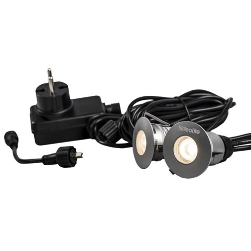 Armatur Decklight Super Garden Kit 2x1,1W 12VDC 45° 3000K 2x75lm IP67