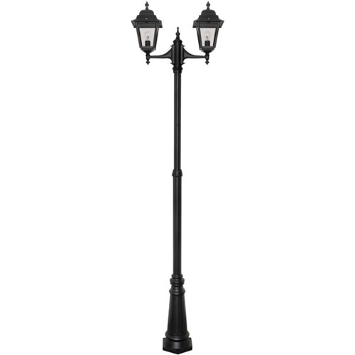 UTELAMPE STOLPE 2-LYS NIZZA 100W E27 250cm SORT IP43 Landa