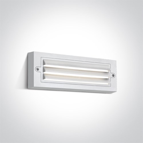 Vegglampe ute utenpåliggende 6W 120Lu 3000K Hvit IP65