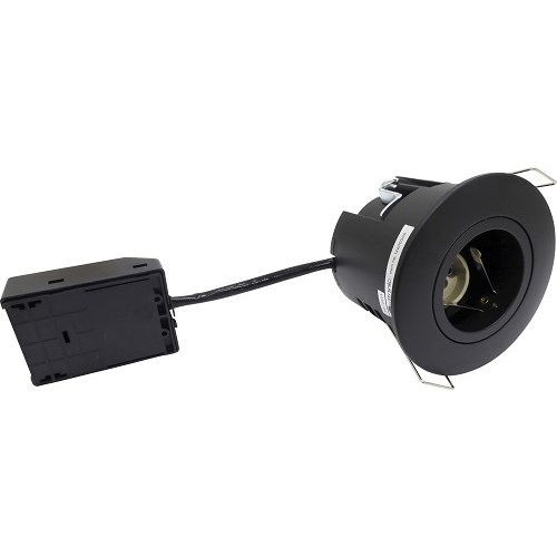 DOWNLIGHT RUND Uni Install G2 GU10 u/Pære Matt.Sort IP44 Nordtronic