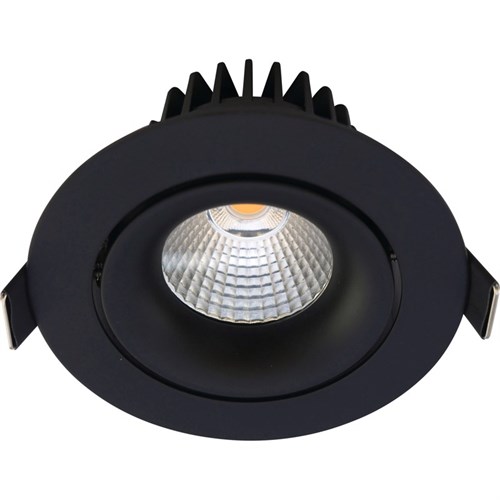 DOWNLIGHT RUND Velia Tilt 10,9W 650lm 2700K Matt Sort IP44 Nordtronic