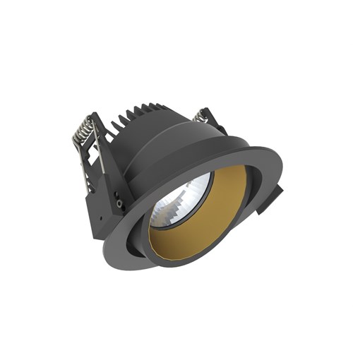 Downlight Strada 90 LV adj 13,8W 1150Lm 2700K Cri97 24° dali ws Sort/Gull