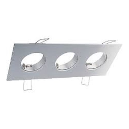 DOWNLIGHT PLATE VERONA 3 moduler 204x80MM rektang ALU Klemko