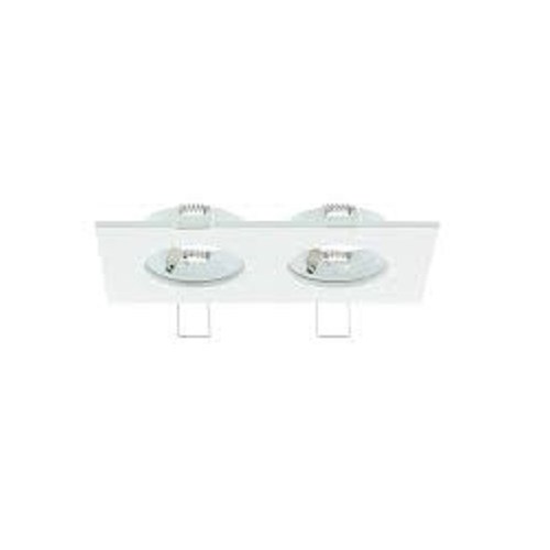 VERONA DOWNLIGHT PLATE 2 moduler 142X80MM rektang HVIT Klemko