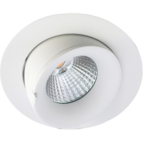 DOWNLIGHT RUND Velia Large Tilt 10,9W 650lm 2700K IP44 HVIT Nordtronic