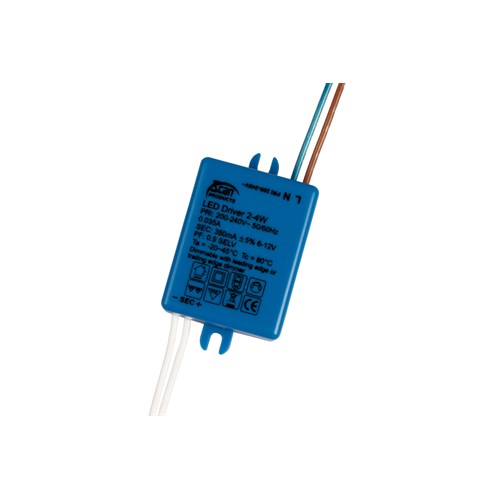 LED DRIVER ELEKTRONISK 350Ma 2-4W IP21 Scan Products