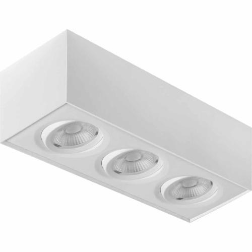 DOWNLIGHT GYRO SURF SQ Trippel 3x8W 600lm 2700K MATT HVIT IP44