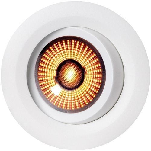 DOWNLIGHT JUNO GYRO COB LED 9W WarmDim RUND MATT HVIT IP44