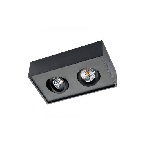 DOWNLIGHT SATURN CUBE 360 2x8W 2700K IP44 MATT SORT