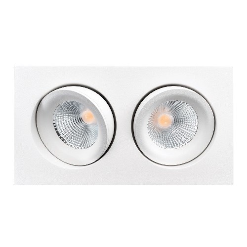 DOWNLIGHT JUNISTAR LUX SQ 2X7W 2700K Matt Hvit Sg Armaturen