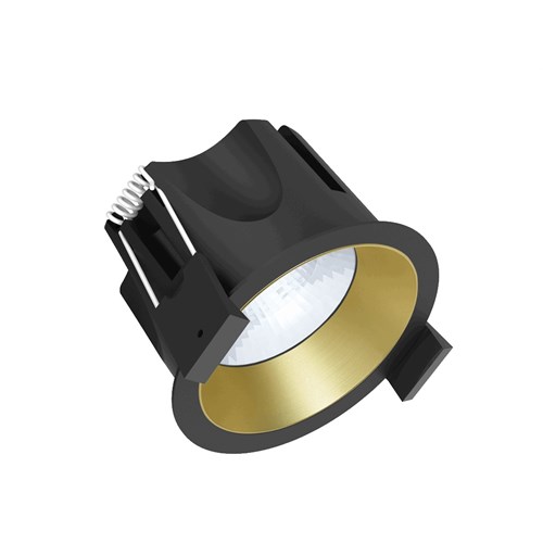 Downlight Strada 68 LV 13,8W 1150Lm 2700K Cri97 60° dim ws Sort/Gull IP44