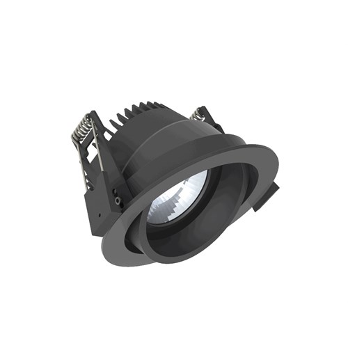 Downlight Fluxe 90 LV 13,8W 1150lm 2700K 24° Cri97 Dali CS Sort Illuxtron