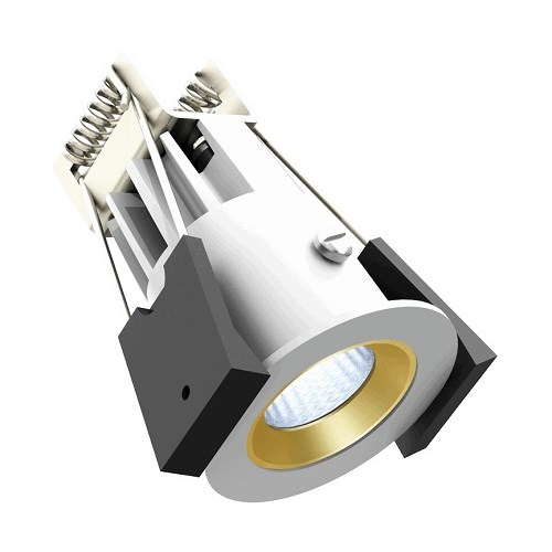 Downlight Strada 35 LV-C 6,6W 475lm 500mA 2700K ws Matt.Hvit/Gull IP44